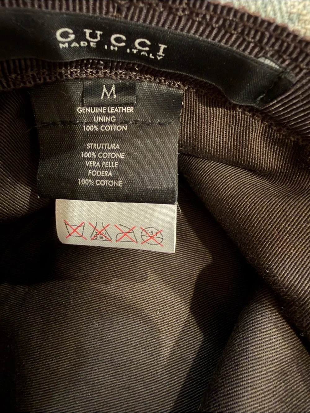 Gucci GG distressed denim fedora hat